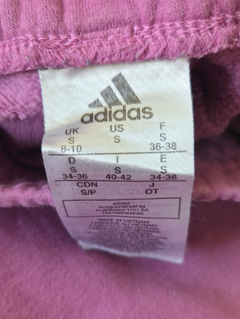 adidas Pink Jogger Sweatpants with Black Stripes - Picture 3 of 3